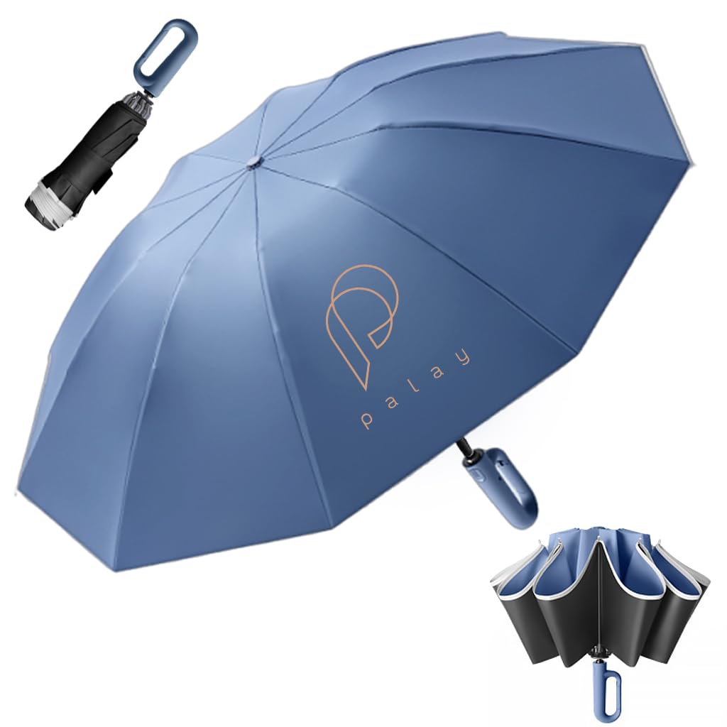 PALAY Umbrella for Travel and Outdoor Use with 50 in Canopy and 10 Dual Ribs | Automatic Open Close