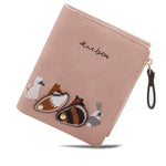 PALAY Wallets for Women for Daily Use with Smooth Zipper Pocket 12×9.5×2cm PU Leather Pink Purse