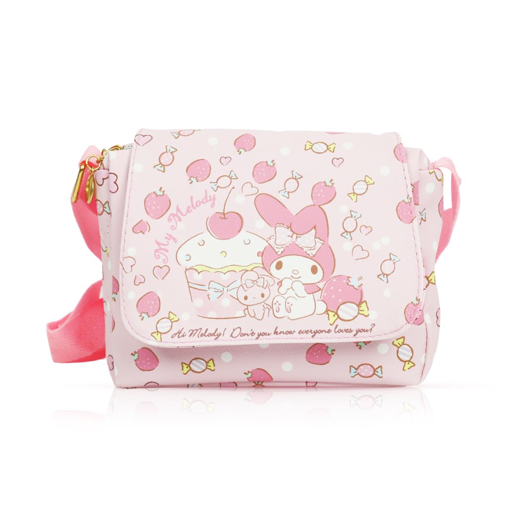 PALAY Sanrio Kawaii Melody Crossbody Bag for Girls with 20x15x7cm PU Design | Travel Satchel