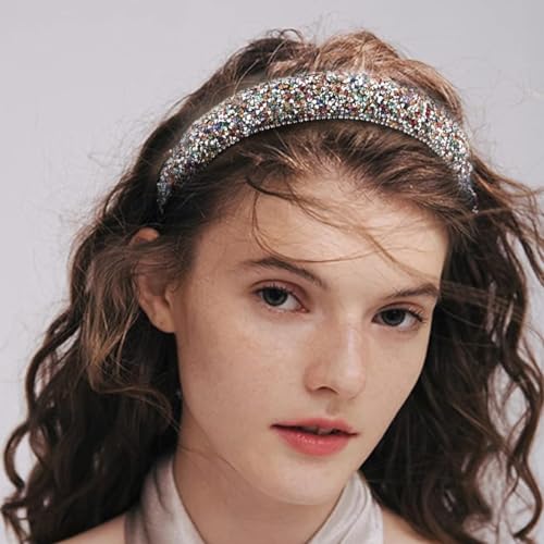 PALAY® Chic Headband for Women Embellished Baroque Rhinestone Headband Wide Headband Elegant Hair Accessories Headpiece Fashion Women Headband