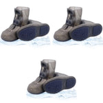 PALAY Silicone Shoe Covers for Rainy Days featuring Double-Breasted Snap Closure | 3 PCS