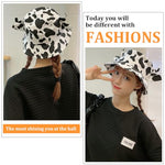 PALAY® Women Sun Hat Bucket Hat Cute Cow Print Beach Hat Summer Hat for Women Adjustable Sun Hat for Women Girls Hat