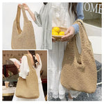 PALAY® Straw Beach Bag for Women Summer Woven Tote Shoulder Handbags Boho 2PCS