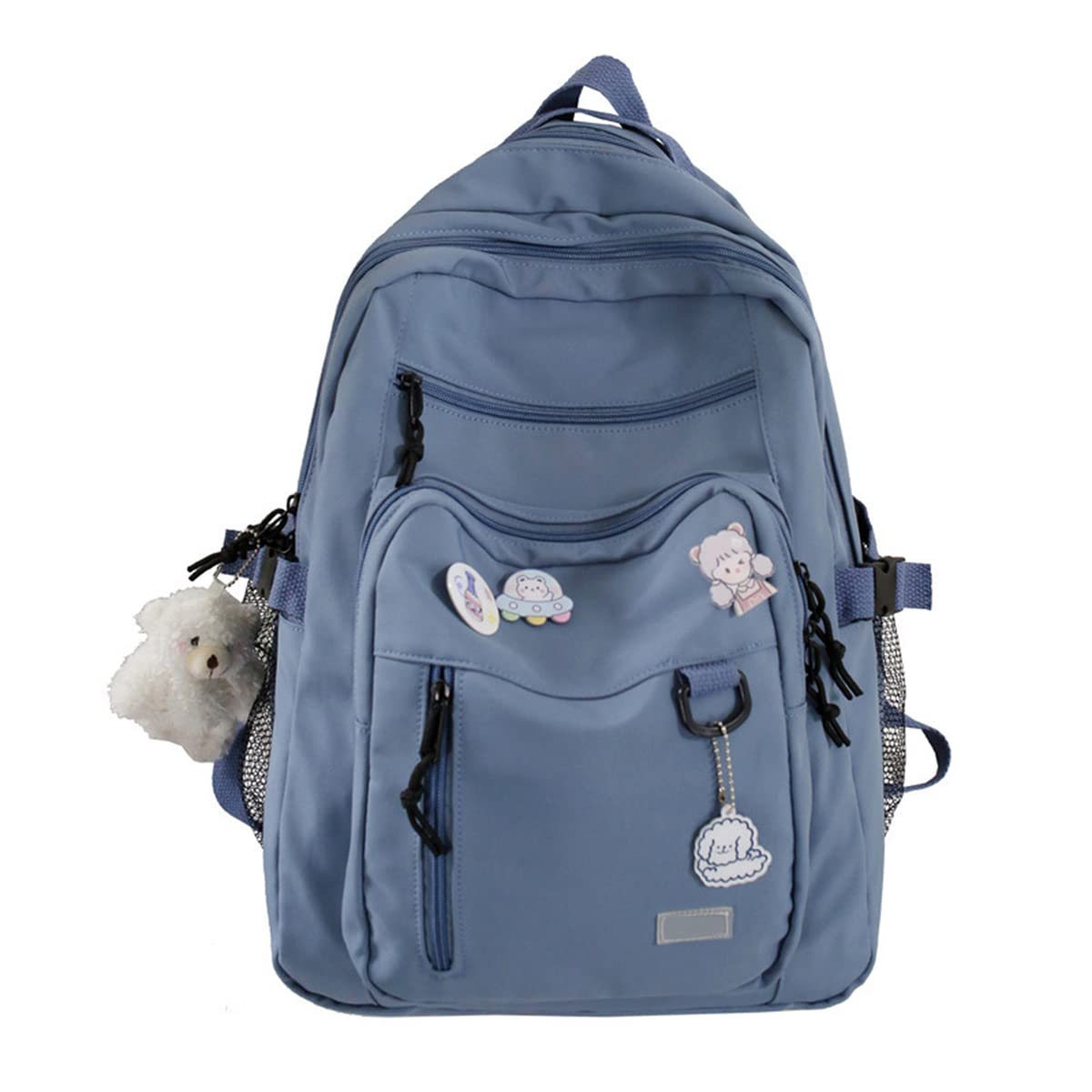 PALAY® School Backpack for Girls, Fashion Outdoor Backpack, Hiking Backpack, Multi-Layer Zip-up Book Backpack Casual Travel Backpack, 31x19x43cm, Blue