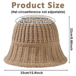 PALAY® Winter Cap for Women Fashion Bucket Hat for Women Knitted Hat Winter Warm Hat Beanie Cap Crochet Winter Cap Bronze