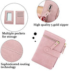 PALAY Small Purse for Women with Bifold Card Organizer and Smooth Zipper | Vibrant Blue PU Leather 5.5x4x0.7 in Wallet