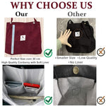 PALAY® Classic Tote Bag Corduroy Fashion Burgundy Large Hand Shoulder For Women Shopping Grocery Commuting 3PCS