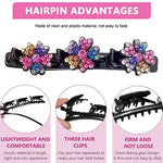 PALAY® 4Pcs Sparkling Braided Hair Clips Girls Crystal Stone Hair Braid Accessories Fashion Hairpins Hair Styling Sectioning Clips For Thick Hair, Multi