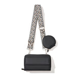 PALAY® Women Bag with Purse Bags Small PU Crossbody Phone Pouch Card Bags Print Nylon Webbing Shoulder Strap Compact Casual Phone Sling Bag for Woman