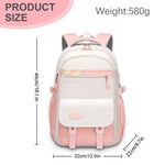 PALAY Girls School Backpack for Students with 32x22x46cm Storage Layer and Padded Straps | Waterproof Nylon Bag