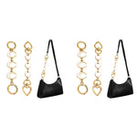 PALAY Bag Straps for Sling Purse with 6.1 in Extenders featuring Heart and Crescent Links