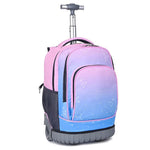PALAY School Bag for Girls with Wheels featuring Retractable T Bar Handle and 18 in Size