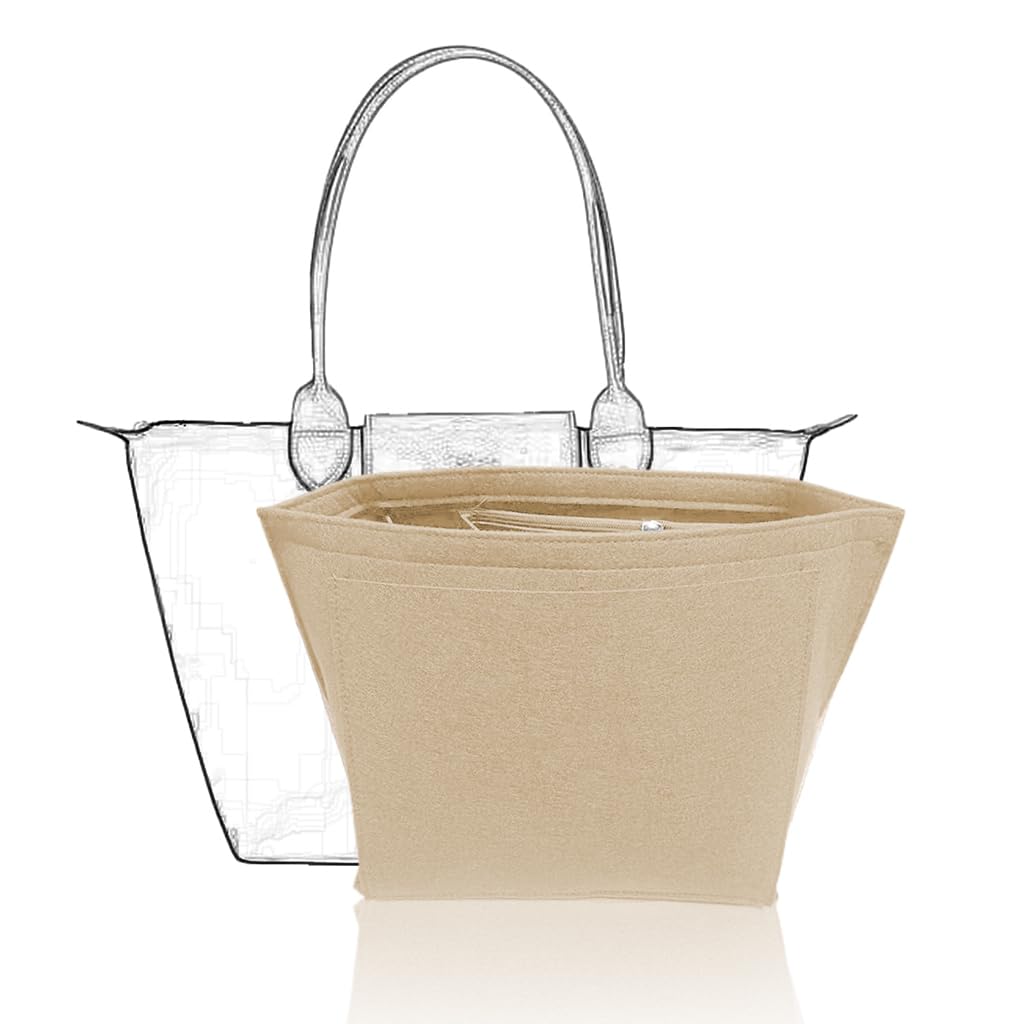 PALAY Makeup Organizer Pouch for Handbags with Multi Compartments and Zipper Pocket 26x20x13cm