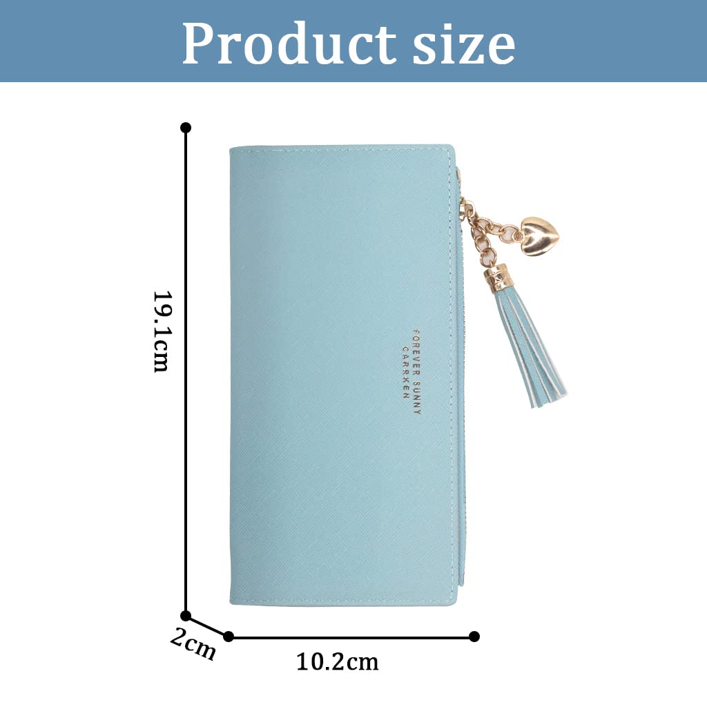 PALAY Wallet for Women featuring 12 Card Slots and Smooth Zipper | Slim Leather Travel Clutch