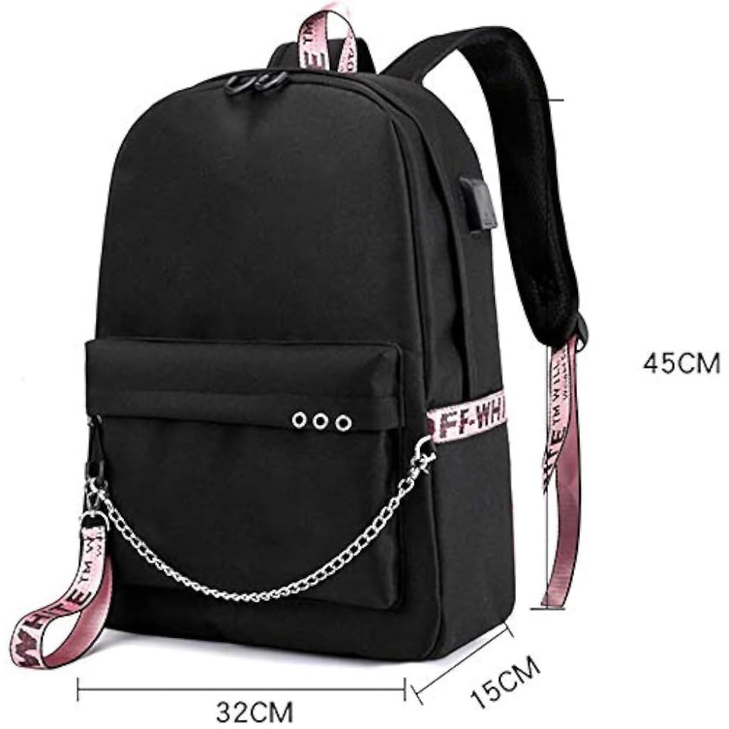 SANNIDHI® Kpop Bangtan Boys Casual Backpack Daypack Laptop Bag School Bag Bookbag Shoulder Bag with USB Charging Port