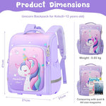 PALAY® Unicorn Bags for Girls Stylish School Bags for Girls Durable Waterproof School Bags for Boys Kids 7-12 Years Old Large Capacity Cute Backpack for Girls Birthday Gift