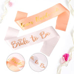 PALAY® Bride to Be Decoration Set Combo, Include 1 Bride to be Sash, 10 Team Bride Sash, Headband Tiara and Veil, Bachelorette Party Supplies Bridal Shower Games Accessories Kit