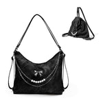 PALAY Hobo Bag for Women with Convertible Backpack Design and Black PU Material | Stylish Shoulder Tote