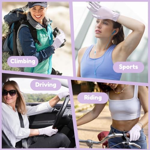 PALAY® Hand Gloves for Sun Protection, Gloves for Women Bike, UPF 50+ UV Protection Breathable Mesh Summer Glove for Golf, Cycling, Sports (Purple)