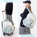 PALAY® School Backpacks for Girls with Wheels Children's Backpack Lightweight School Bags Waterproof Backpacks for Girls