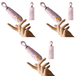 PALAY Mini Sun Umbrella for Travel with 6 Strong Ribs and Rubberized Loop Handle | UPF 50+ Protection