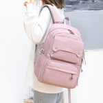 PALAY School Bag for Girls 26L Backpack with Multi Pockets and Padded Straps | Pink Nylon