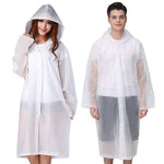 PALAY® 2Pcs Rain Ponchos for Adults Reusable, EVARaincoats with Hood for Women and Men Rain Ponchos for Camping, Hiking, Music Festival, Outdoor Activities (white)