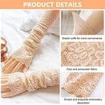 PALAY® 2pcs Arm Sleeves for Women Girls, Floral Lace Cooling Arm Sleeve, UV Protection Hand Cover Arm Sleeves for Daily Wear, Bike, Cycle, Sport - Elastic & Breathable (1 Pair, Flesh Color)