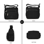 PALAY Women Crossbody Bag for Travel and Daily Use with Multi Layer Compartments | Black Nylon 10.2x8.2 in