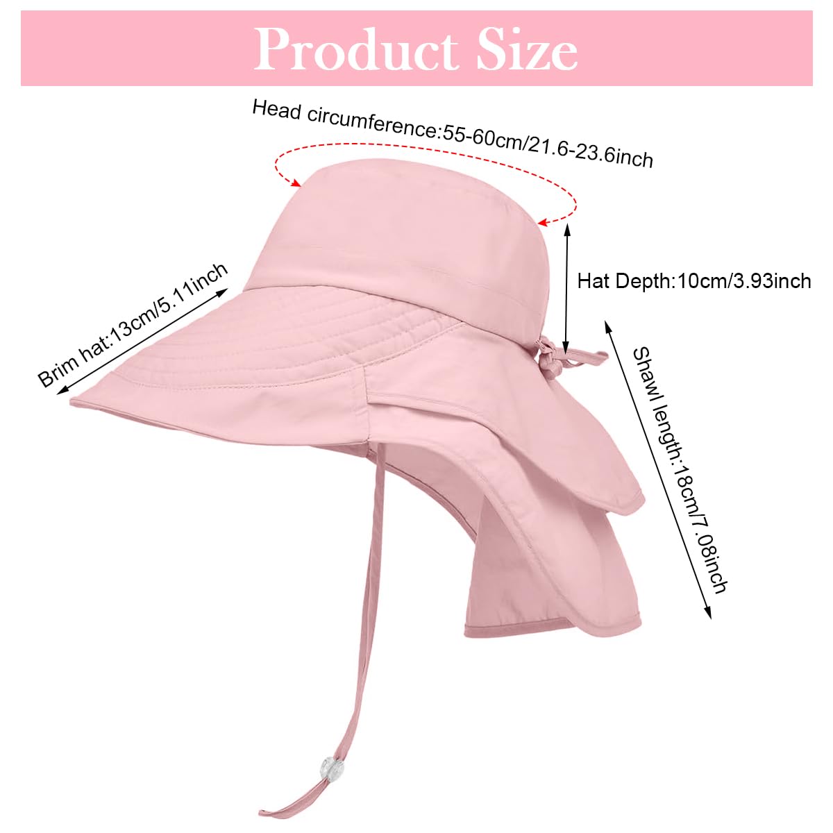 PALAY Sun Hat for Women with Wide Brim and Neck Flap featuring UPF 50+ Protection | Grey