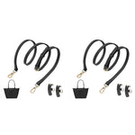 PALAY Bag Leather Strap Replacement for Crossbody or Shoulder Bags featuring 47 in Adjustable Quick Release PU Leather Design Black 2PCS