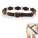 PALAY Waist Belt for Women featuring Vintage Concho Buckle and PU Leather Style | Western Cowgirl Accessory for Dresses and Jeans