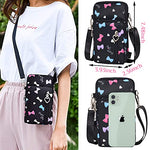 PALAY® Small Cross Body Bags Multifunctional 3 Layers with Bow Pattern Sling Bag for Women Girls Accommodate Phones Less Than 7.2 inches Cell Phone Purses Travel Sport Pouch