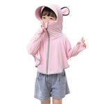 PALAY Sunscreen Jacket for Girls with UPF 50+ Protection and Wide Brim Hat | Quick‑Dry Polyester Hoodie for Outdoor Summer Activities