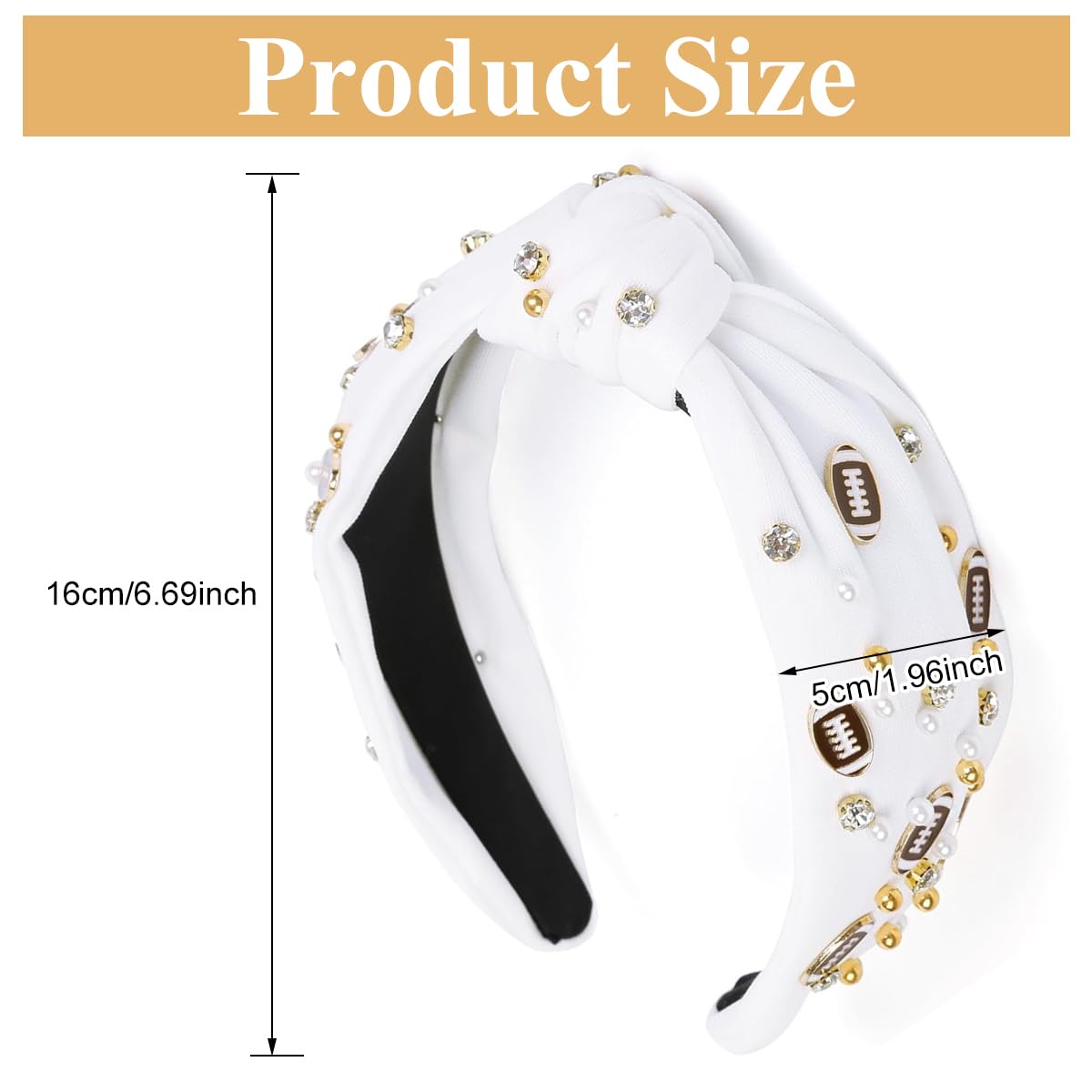PALAY Headband for Women featuring Baroque Rhinestones and 16×14cm Wide Design | Elegant Hair Accessory