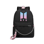 PALAY Backpack for School and Laptop with USB Charging Port and 24 L Capacity | Polyester Daypack for BTS Fans