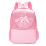 PALAY Girls Backpack for School and Travel with Writable Name Tag | Pink Nylon Ballet Dress Design