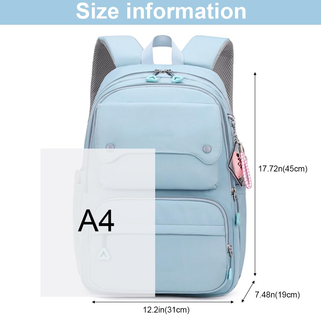 PALAY Backpack for Students with 4 Compartments 26 L Capacity and Padded Straps Blue