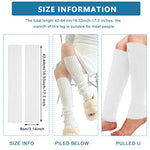 PALAY® Leg Warmers for Women Girls Knit Ribbed Leg Warmer Calf Cuffs Stocking 80s Fall Winter Boot Socks for Party Sports Yoga - Cream White