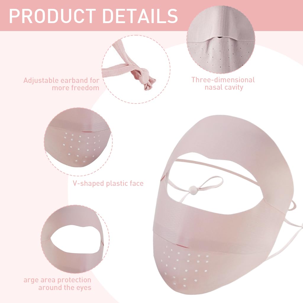 PALAY Face Mask for Sun Protection with UPF 50+ Coverage featuring Ice Silk Fabric for Women | Ideal for Biking Running and Hiking