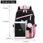 PALAY® BTS Backpack for Boys Kpop BTS Bangtan School Backback for Student with Cable Vent, Backpack Travel Bag Backpack Laptop Bag