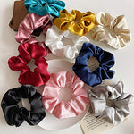 PALAY Silk Satin Scrunchies for Ponytails with Strong Elastic Hold 10pcs Set | Women & Girls Hair Ties