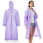 PALAY Rain Ponchos for Camping and Hiking featuring 56.2 in Length EVA Hood | Pack of 2