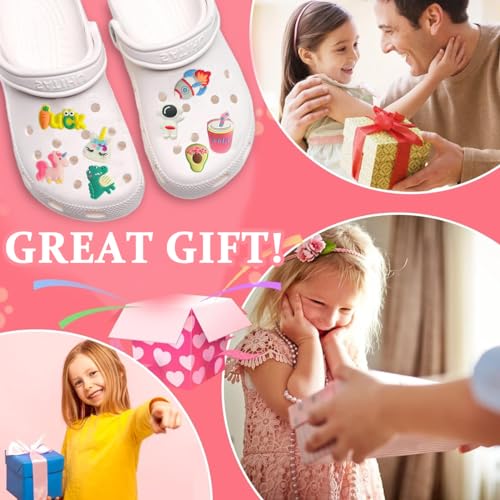 PALAY® 30 piezas de dijes para zapatillas de zuecos, dijes variados de dibujos animados para zapatillas de zuecos para niñas, dijes de goma para zapatillas de zuecos