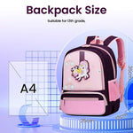 PALAY® Unicorn Bags for Girls Kids Cartoon Print Lightweight Backpack for School, Travel, Camping, Burden-relief School Bag For Girls 3-7 Years Old