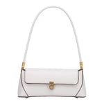 PALAY Women Shoulder Bag for Evening Outings with Golden Metal Buckle 28x9x11cm PU Leather