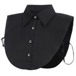 PALAY® Detachable Collar for Women Black Fake Collar Cotton Half Shirt False Collar Detachable Collar Shirt for Office Women, Lady Detachable Dickey Tops Collar for Girls and Women