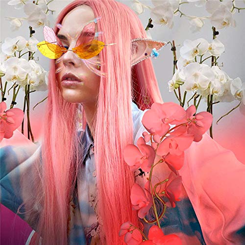 PALAY® Adult's Heart Sunglasses Multicolor Frame, Blue And Purple Lens (Free Size) - Pack Of 1 Pair