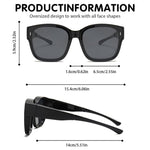 PALAY Sunglasses for Women with Polarized UV400 Lenses featuring Foldable Fit Over Design