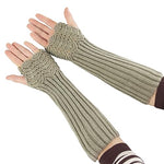 PALAY® Hand Warmers Gloves Fingerless Gloves for Women Arm Warmers Wrist Warmer Stylish Women Gloves Long Sleeve Knitting Hand Wrist Warmer Winter Fashion Piece